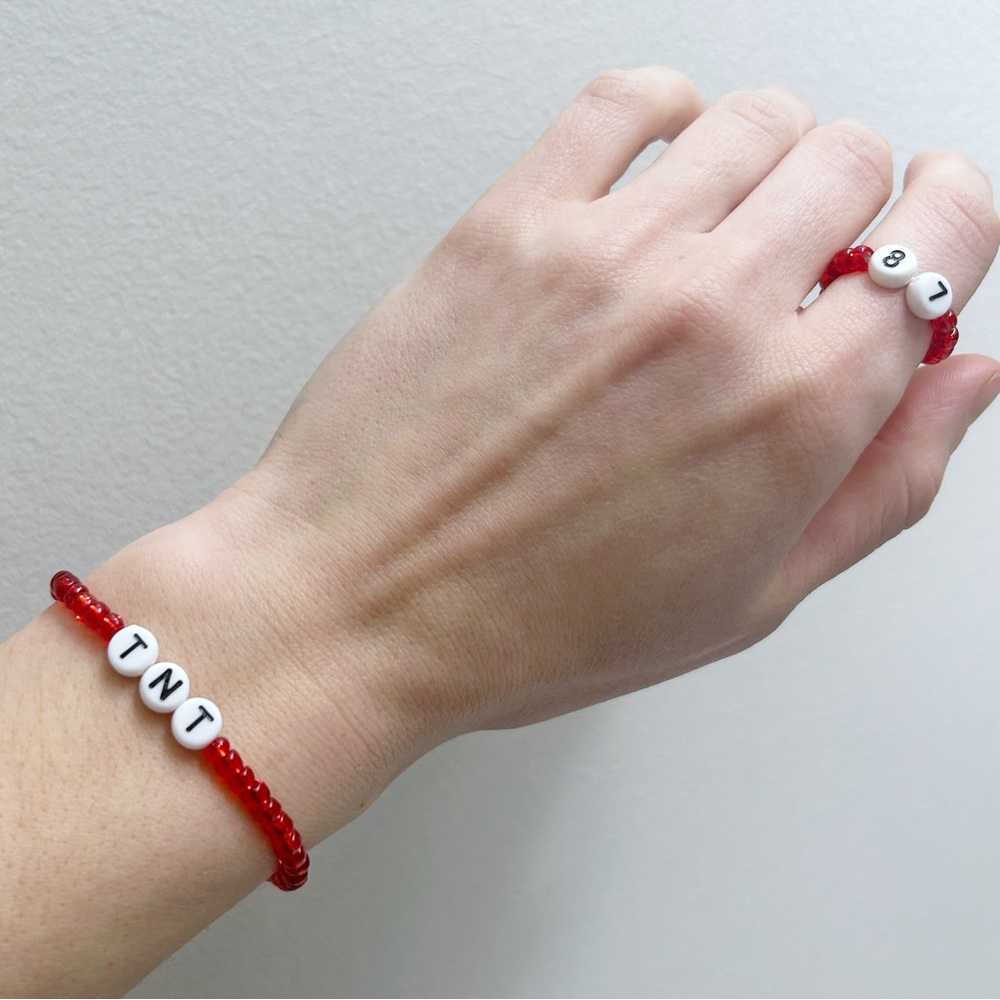 87 TNT Taylor Swift Friendship Bracelet Ring Travis Kelce Kansas City Chiefs NFL